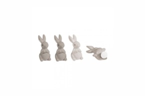 Polyresin Rabbits with adhesive dot, 2x2x4cm, PVCs RAYHER