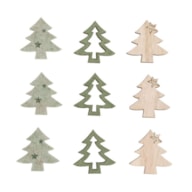 Wood+ felt decor.shapes Christmas tree, 4.5,assorted, RAYHER