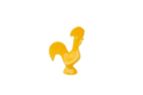 ROOSTER  15X11.5X7CM YELLOW