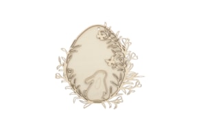 EGG RING WITH RABBIT 22.6X22X0.4CM CHOUPO