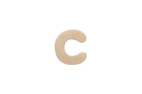 LETRA C 2CM MADEIRA