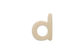 LETRA D 2CM  MADEIRA