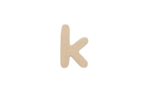 LETRA K 2CM MADEIRA
