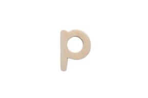 LETRA P 2CM MADERA
