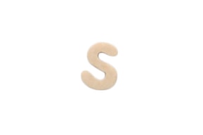 LETRA S 2CM MADEIRA