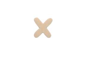LETRA X 2CM MADEIRA