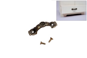 SET 12 OLD GOLD HANDLES 3.8X1CM
