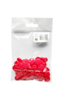 SET 20 BOTOES PRESSAO 1.24CM ROSA FUSHIA