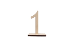 NUMERO 1 C/BASE 3.2X10X0.5CM MDF