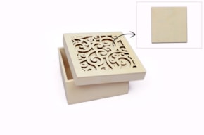 CAIXA RENDILHADA 16X16X8CM C/PLACA