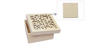 CAJA RECORTADA 16X16X8CM C/PLACA