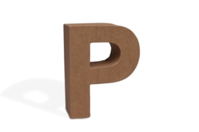 LETTER P PAPIER MACHE 17.5X5.5CM  08793.00.16