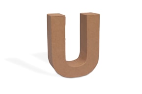 LETTER U PAPIER MACHE 17.5X5.5CM  08793.00.21