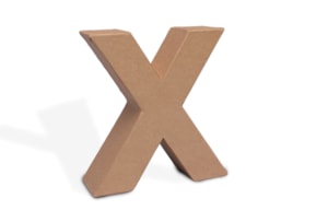 LETTER X PAPIER MACHE 17.5X5.5CM  08793.00.24