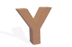 LETTER Y PAPIER MACHE 17.5X5.5CM  08793.00.25