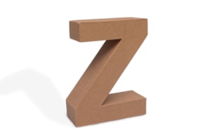LETTER Z PAPIER MACHE 17.5X5.5CM  08793.00.26