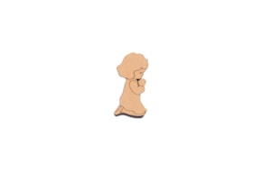 SET 12 MENINAS A REZAR 2.2X4X0.3CM DM