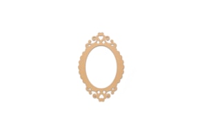 SET 2 PASSE PARTOUT OVAL 8.5X12X0.3CM DM