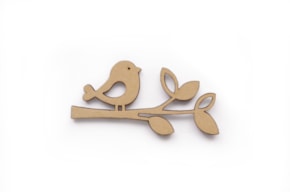SET 12 PASSAROS N/RAMO 10x5x0.3CM MDF