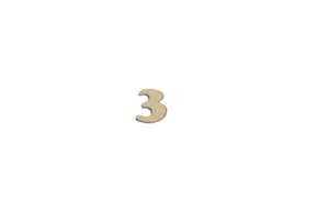 SET 12 NUMEROS  3  1.3X1.5X0.4CM CHOPO
