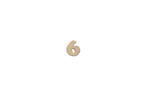 SET 12 NUMEROS  6  1.3X1.5X0.4CM CHOPO