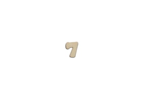 SET 12 NUMEROS  7  1.3X1.5X0.4CM CHOPO