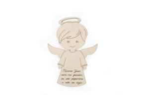 SET 12 ANJOS COM ORACAO 7X10X0.3CM CHOPO
