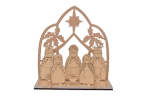 NACIMIENTO 6P 8CM C/BASE DUPLA ACRILICO 16X7.5X0.30CM DM