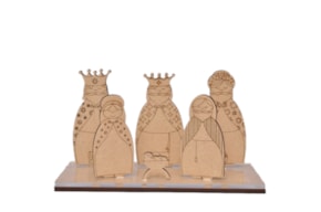 NACIMIENTO 6P 7CM C/BASE DM Y ACRILICO 13.5X5.5X0.3CM