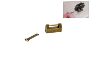 SET 6 OLD GOLD CLASP   3.4x1.7cm
