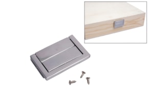 SET 6 CHROME CLASP 4.6X3CM
