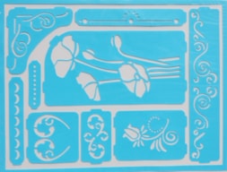 STENCIL 20X15CM PAPOILAS AGS204 ADESIVA