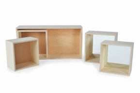 SET 5 QUADROS 60X30X15CM - 26.5X26.5X14CM - 23X23X13CM