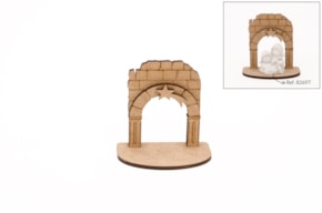 SET 2 CABANAS P/NACIMIENTO 5.4X7X0.3CM DM