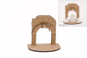 SET 2 CABANAS P/NACIMIENTO 7X8.8X0.3CM DM