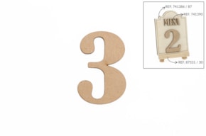 SET 12 NUMEROS 3 5.2X0.3CM DM