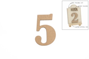 SET 12 NUMEROS 5 5.2X0.3CM DM
