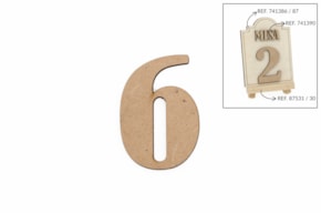 SET 12 NUMEROS 6 5.2X0.3CM DM