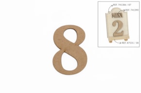 SET 12 NUMEROS 8 5.2X0.3CM DM
