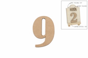 SET 12 NUMEROS 9 5.2X0.3CM DM
