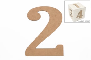 SET 6 NUMEROS 2 13.7X0.3CM DM