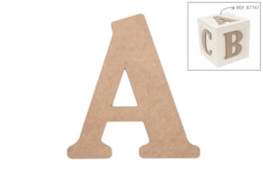 SET 6 LETTERS A 13.7X0.3CM MDF