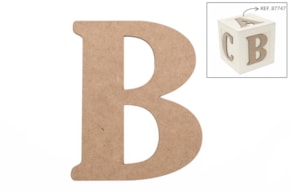 SET 6 LETTERS B 13.7X0.3CM MDF
