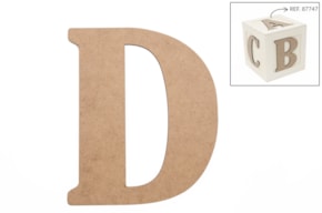 SET 6 LETTERS D 13.7X0.3CM MDF