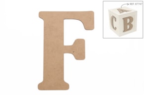 SET 6 LETTERS F 13.7X0.3CM MDF