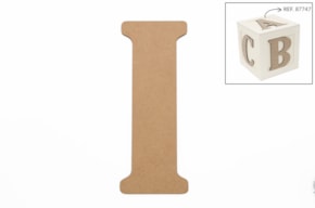 SET 6 LETTERS I 13.7X0.3CM MDF