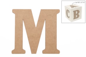 SET 6 LETTERS M 13.7X0.3CM MDF