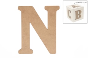 SET 6 LETTERS N 13.7X0.3CM MDF