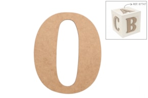 SET 6 LETTERS O 13.7X0.3CM MDF