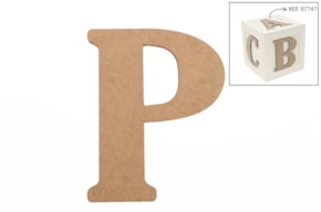 SET 6 LETTERS P 13.7X0.3CM MDF